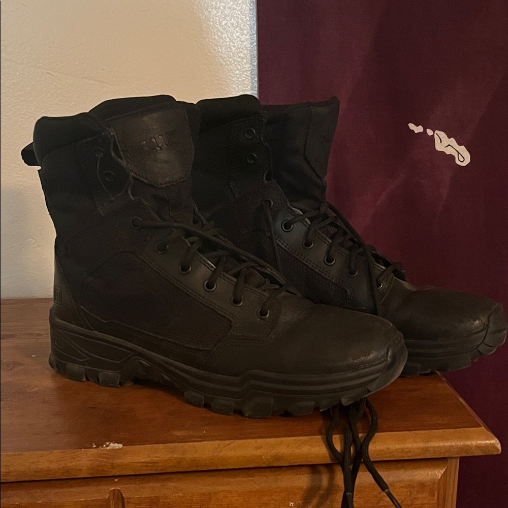 Black 5.11 Fast Tac Tactical Boots